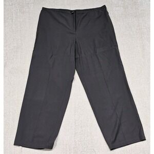 Eileen Fisher Brown XL Wide Leg Dress Pants Trousers Wool Blend Quiet Luxury